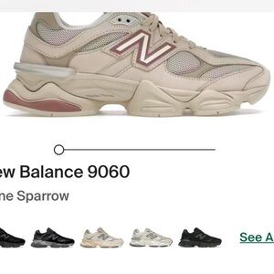 New Balance 9060 Sneakers in Cream and Tan